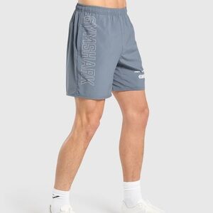 Gymshark Mens Arrival 7” grey graphic shorts Size xl. Like new.